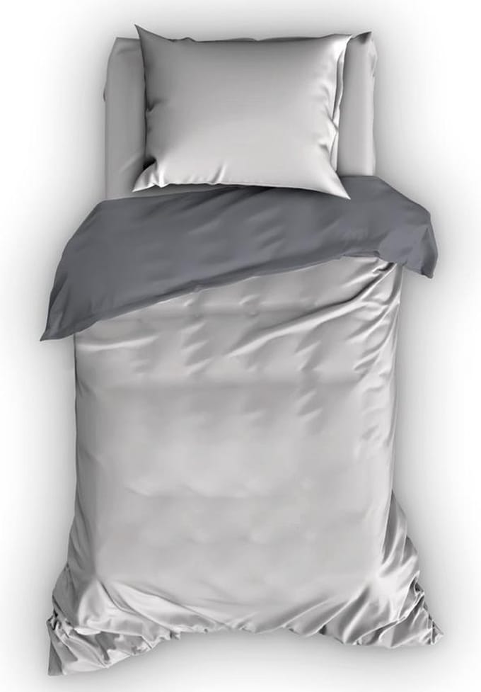 Duimelot Dekbedovertrek Princessa Silver Antraciet-120 x 150 cm