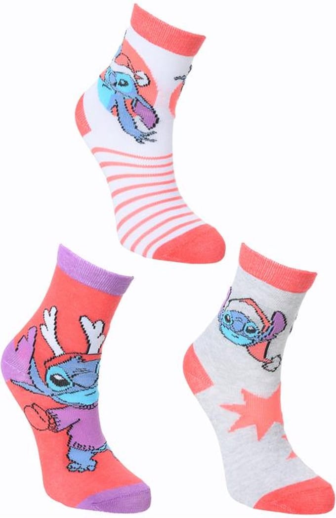 3 Paar Sokken Disney Stitch - cadeau - kerst - maat 27/30