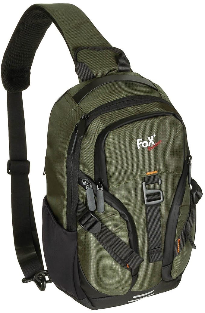 Fox outdoor One strap rugzak / sling bag 7l, olijfgroen