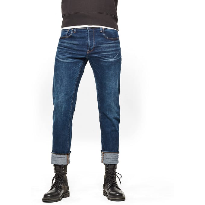 G-Star RAW Heren Jeans Marine 3301 Straight 51002-C622-89 W32/L32 blue