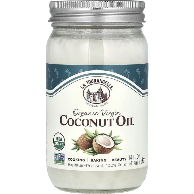 La Tourangelle, Organic Virgin Coconut Oil, 14 fl oz (414 ml) white