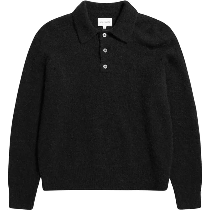 Polo met opstaande kraag casual geborsteld Norse Projects Rasmus