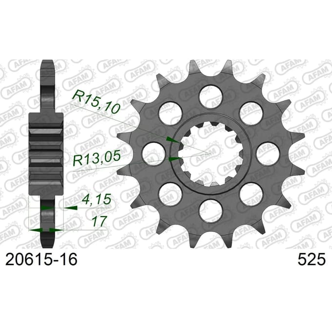 Tandwiel Afam 525 16 dents