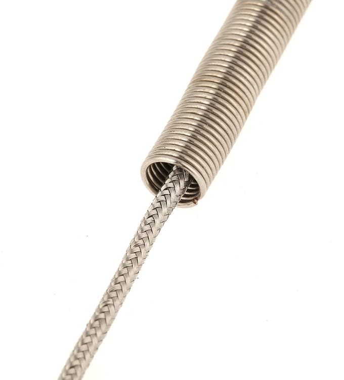Dailygoods- Thermoelement - EGT-K met Exposed Tip - Temperatuursensor - Roestvrij Staal - 80 mm Lengte - 2 m Kabel - Verstelbare Drukvergrendeling