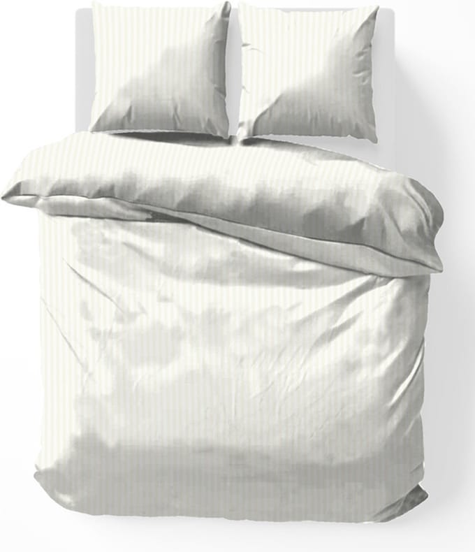 iSleep Satijnstreep Kussensloop - 60x70 cm - Licht Beige