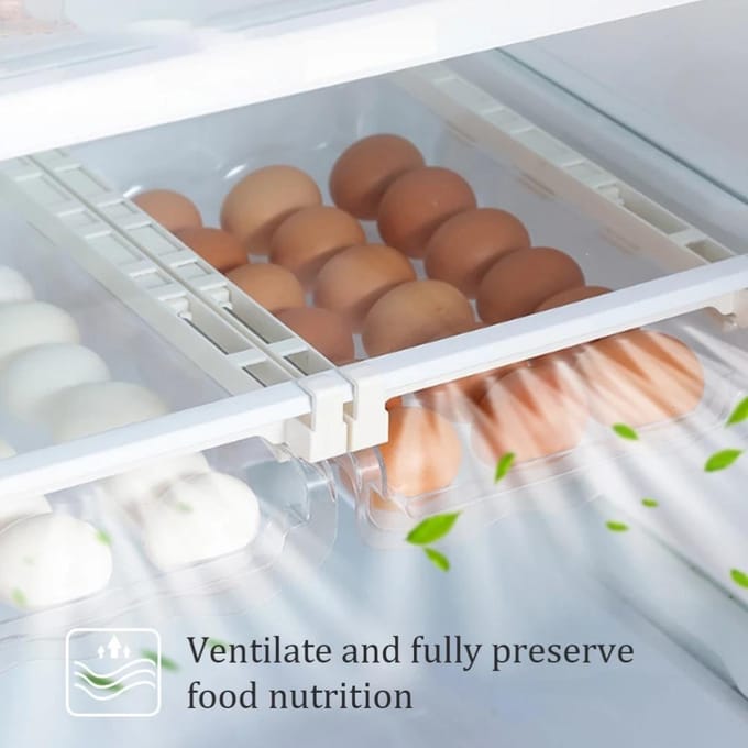 Eieropbergrek Lade Eieropslag Veilig Duurzaam Keuken Eieropslagcontainer Koelkast Eierlade gray