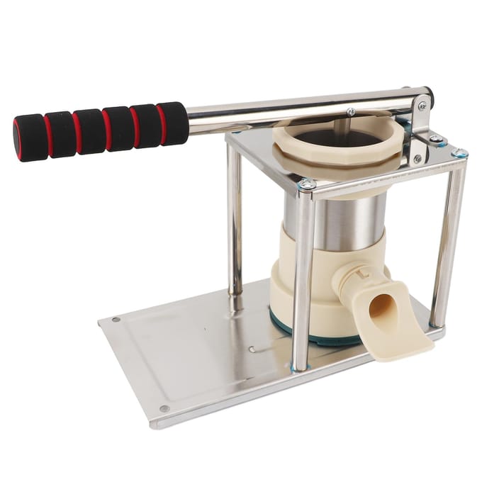 Worstvuller ABS Roestvrij Staal Verticaal Handmatig Zelfgemaakte Worstmaker Machine met 4 Vullers L beige