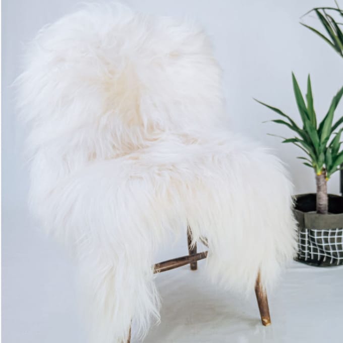 NORDSKINS® Schapenvacht Longwool Wit M/L (100x60cm) - 100% ECHT - Eco+