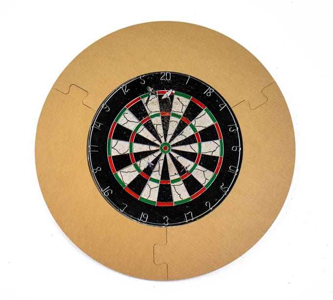 Kartonnen dartbord omranding - Voor bescherming van je muur - Kartent