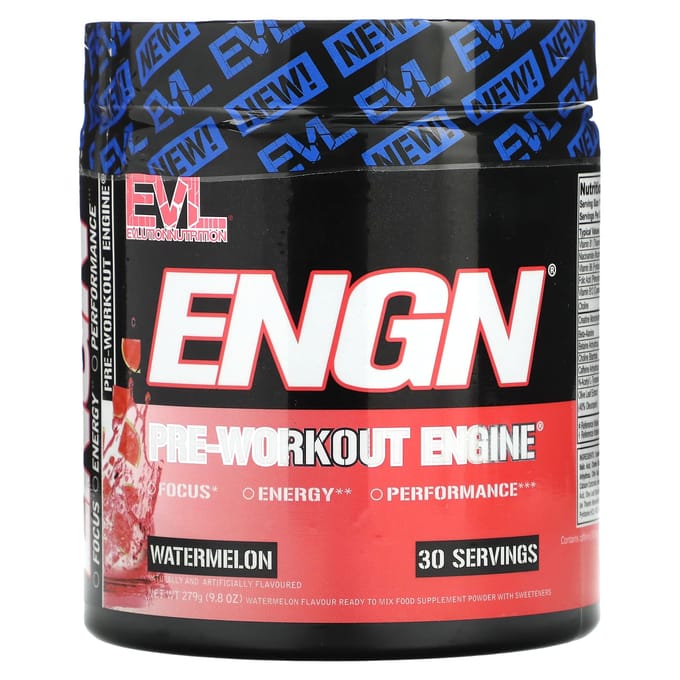 EVLution Nutrition, ENGN, Complément Pré-Entraînement, Saveur Pastèque, 9,8 oz (279 g)