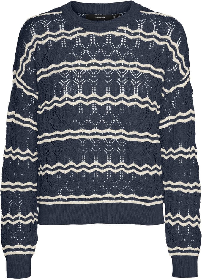 VERO MODA - %VMBELLA LS O-NECK PULLOVER GA BOO - Dames - Gebreide truien