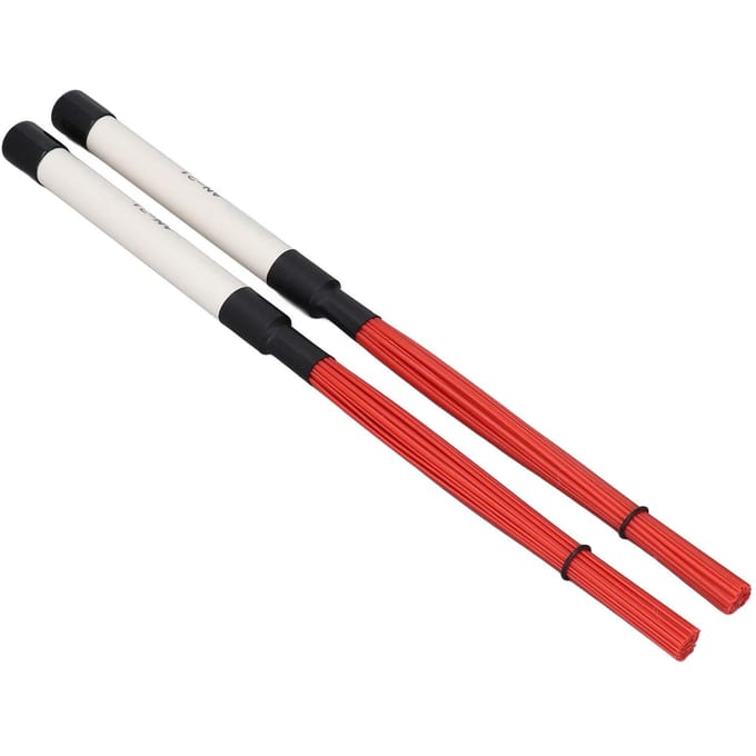 1 Paar Jazz Drum Borstels ABS Nylon Draad Draagbare Drumstok Borstel Percussie Instrument Accessoires white