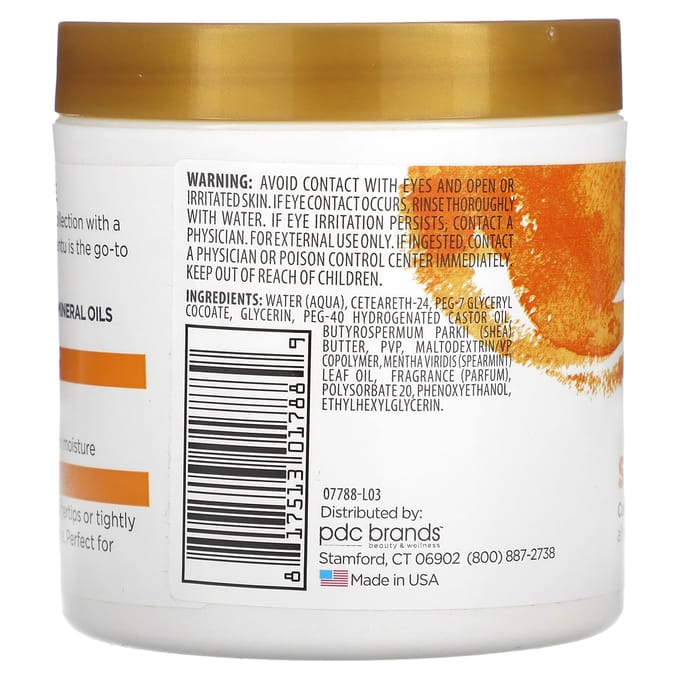 Cantu, XTRT By Cantu, Pâte de contrôle Shine + Sculp, Sleek, 173 g (6 oz) orange
