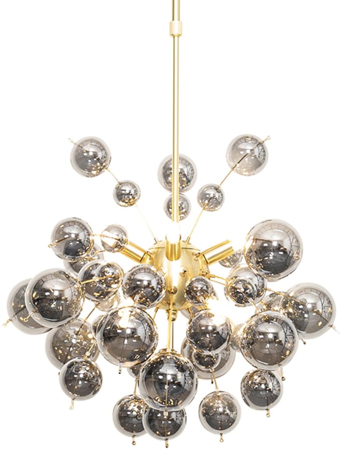 QAZQA explode - Art Deco Hanglamp - 8 lichts - Ø 50 cm - Goud/messing - Woonkamer | Slaapkamer | Keuken
