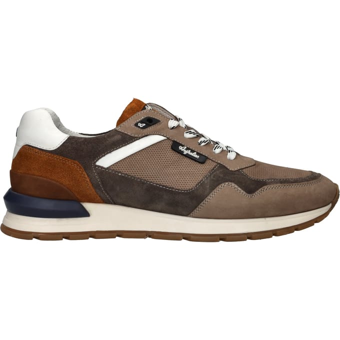 Heren Sneakers Australian Novecento Grey-cognac-white Grijs - Maat 41