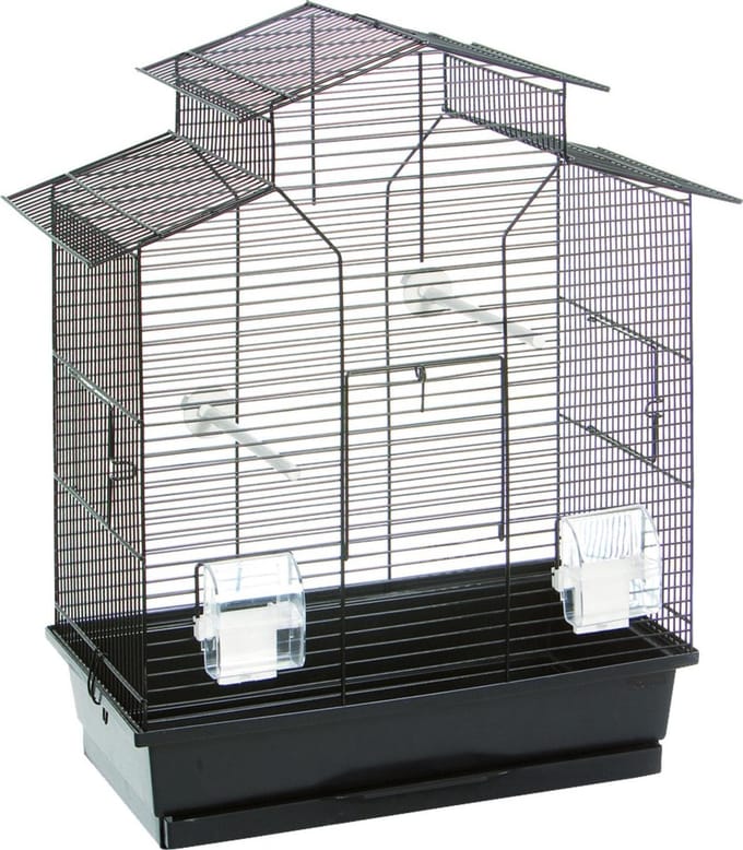 Flamingo Parkietenkooi Numfor  - Zwart -  52 x 30 x 61 cm