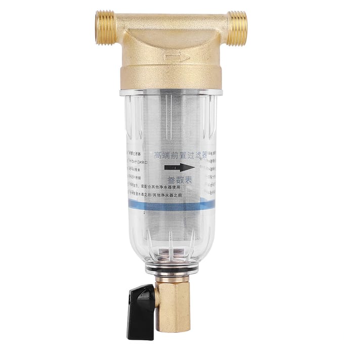 Waterfilters Voorfilter Koper Voorfilter Terugspoelen Verwijder Roest Sediment (3/4  Buitendraad)