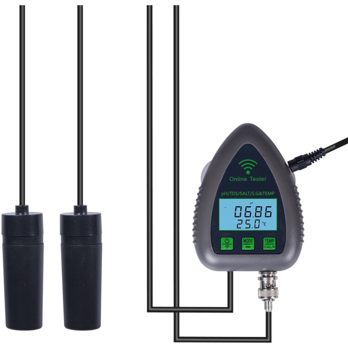 9951W Bluetooth Wifi Digitale Waterkwaliteitstester Mini 5 in 1 Wateranalysator PH TDS ZOUT SG US Plug