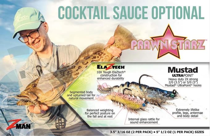 Zman Soft Lure PrawnstarZ 3,5 Inch 2/Pack Glow Chartreuse (9071) black