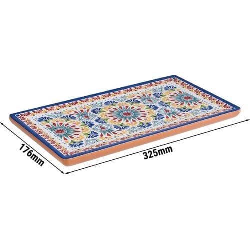 GGM Gastro (6 Stück) GN-Tablett 1/3 - ARABESQUE - Melamin - Höhe: 20mm - Terrakotta