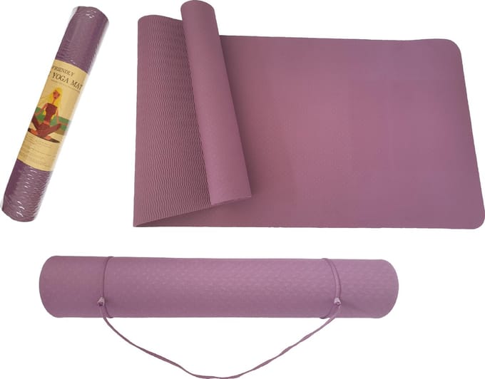 Yogamat - TPE - Non Slip - 183 x 61 x 0.6 cm - Paars