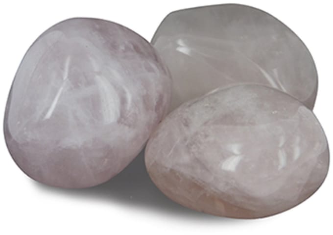Roze kwarts B trommelstenen 250 gr. (mt3)