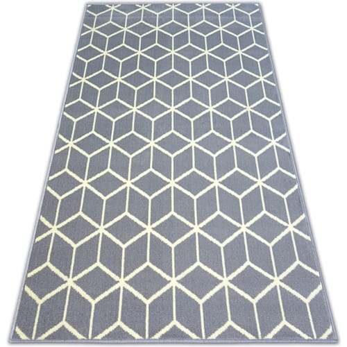 Kleden Rugsx Tapijt BCF BASE CUBE 3956 VIERKANTEN grijskleurin 185x270 cm