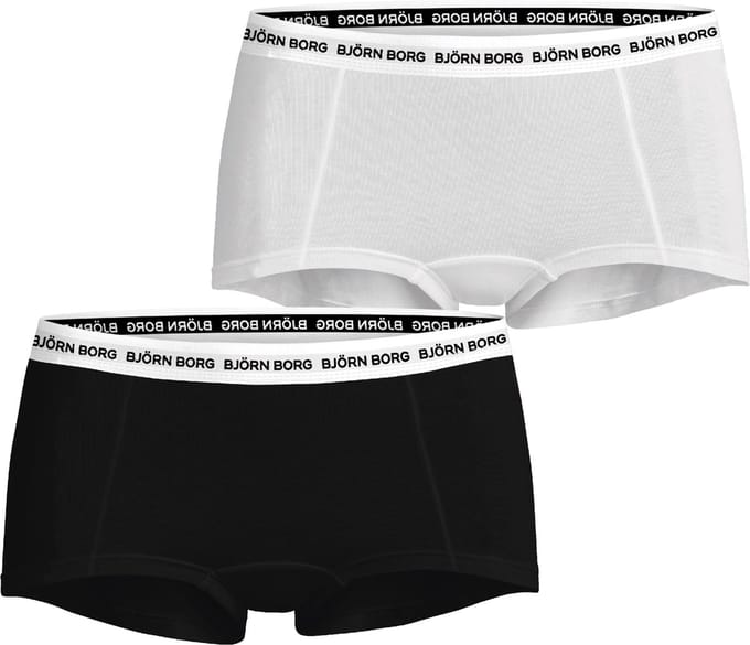 Björn Borg Core Logo - Minishorts - Boxershorts - Dames - 2 stuks - Dames - L - Zwart/Wit
