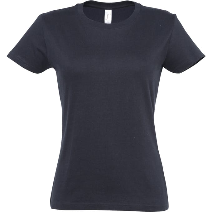 SOLS Dames/dames Imperial Heavy Short Sleeve T-Shirt (Marine)