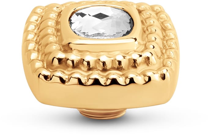 Melano Vivid Maze CZ steentje Crystal Goud | 10 mm