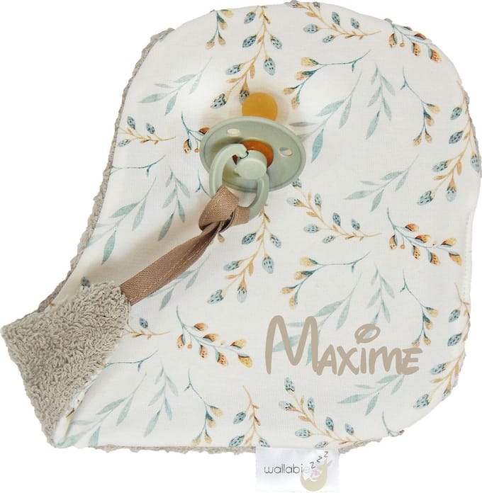 Speendoekje met naam - gepersonaliseerd cadeau - Wallabiezzz - Wilg Mint