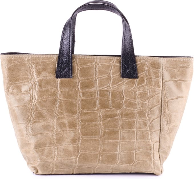 Giuliano handtas Adelaide - Taupe - Dames - Made in Italy