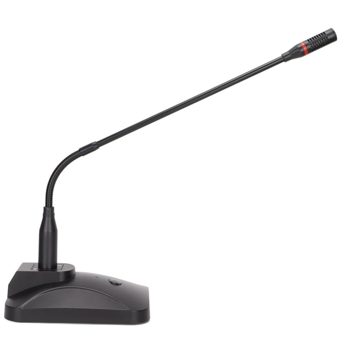Zwanenhalsmicrofoon Verstelbare Bureau Bekabelde Microfoon met XLR Female naar 6,35 mm Male Kabel voor