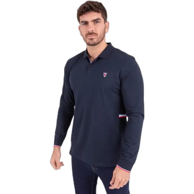 Effen lange mouwen polo Camberabero