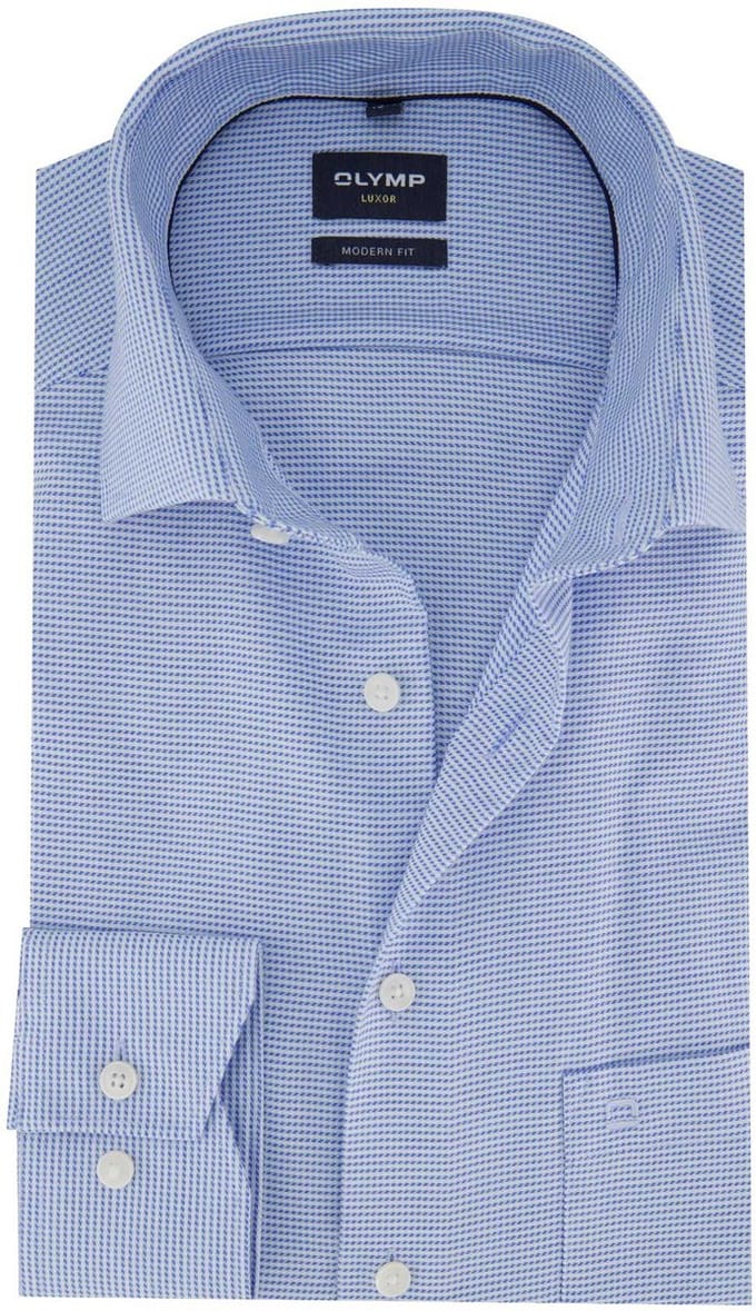OLYMP Luxor Overhemd, Modern Fit, Global Kent, Bleu