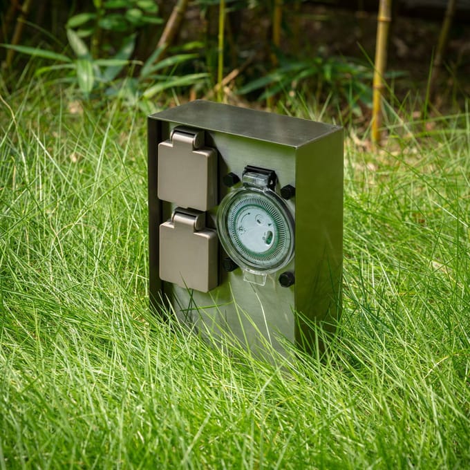 Prios Foranda stroomkolom 2-voudige timer roestvrij staal 23 cm