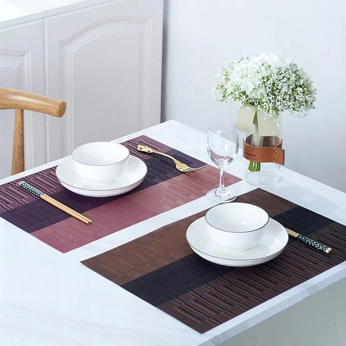 Napperon lavable en PVC pour tapis de Table à manger napperon antidérapant accessoires de cuisine tasse caboteur coussin de vin rouge vin
