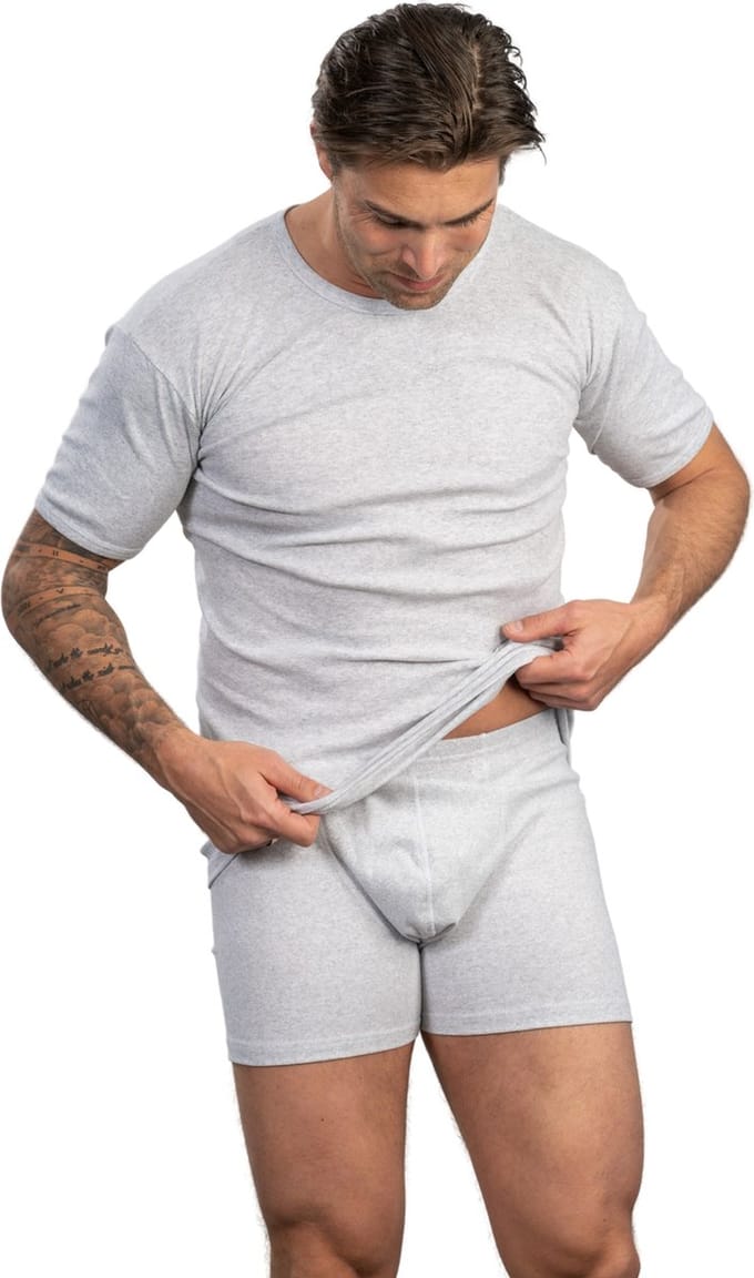 HL Tricot - Boxershort lycra grijs - Maat S - Mannen - GRIJS -