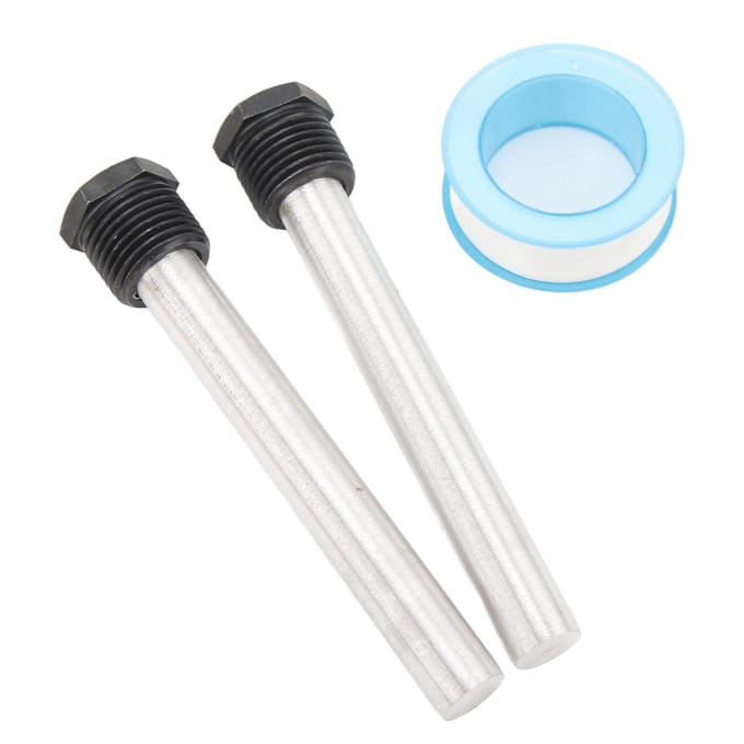 2 Stuks Boiler Anoderods 1/2 inch NPT Schroefdraad Magnesium Vervangende Anoderods voor de Meeste Camper Warmwaterboilers white