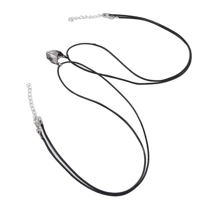 Koppels Ketting Verstelbare Maat Magnetisch Hanger Ontwerp Hartvormig Bijpassende Ketting Combinatie 1 Combination Two gray