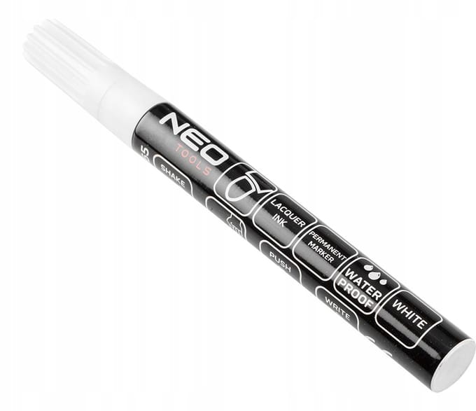 NEO Marker Permanent Lak Lakker Wit Aluminium 12 Stuks