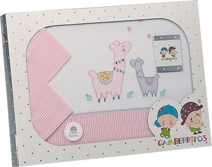 Gamberritos Laken Set Roze Lama's 3-delig Middel