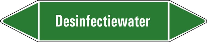 Desinfectiewater leidingmarkering op vel 126 x 26 mm - 5 per vel
