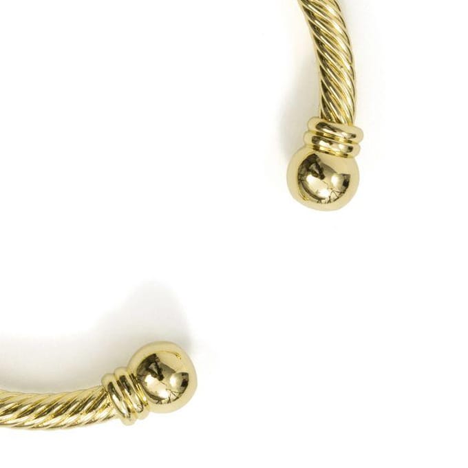 Bracelet - LUXENTER - Muha - Or jaune 18 carats (fini) - Diamètre 60 mm - Fermeture ouverte jaune