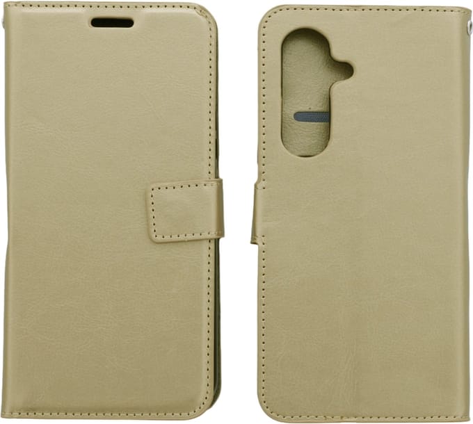 Bookcase Geschikt voor: Samsung Galaxy S21 FE - Goud - portemonnee hoesje