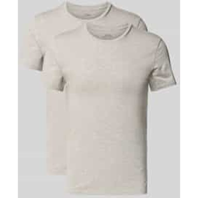 Regular Fit T-shirt van katoenmix in 2-pack