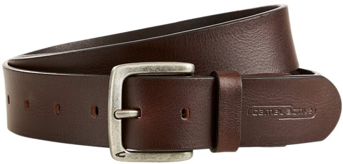camel active Leren riem - Maat menswear-S - Bruin