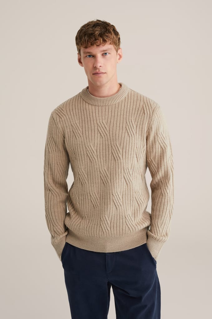 We Fashion Pullover Beige Größe: 3XL | Pullover Outlet | Herren | Braun
