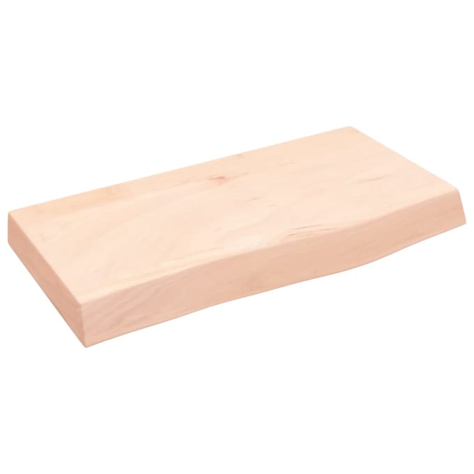 vidaXL - Wastafelblad - 60x30x(2-6) - cm - onbehandeld - massief - hout