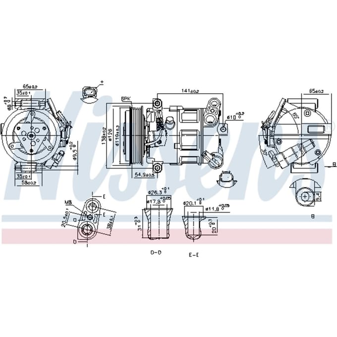 Compressor airconditioning NISSENS 890801